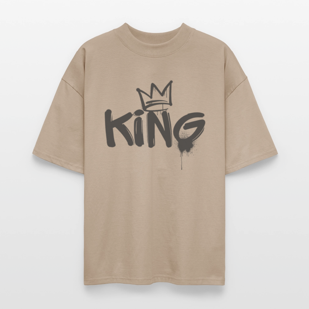 ♻️ 100% Bio Baumwolle Oversized Unisex T-Shirt - Steingrau