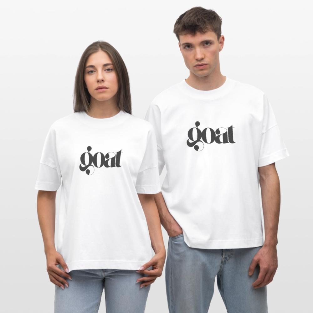 100% Bio Baumwolle Oversized Unisex T-Shirt - Weiß