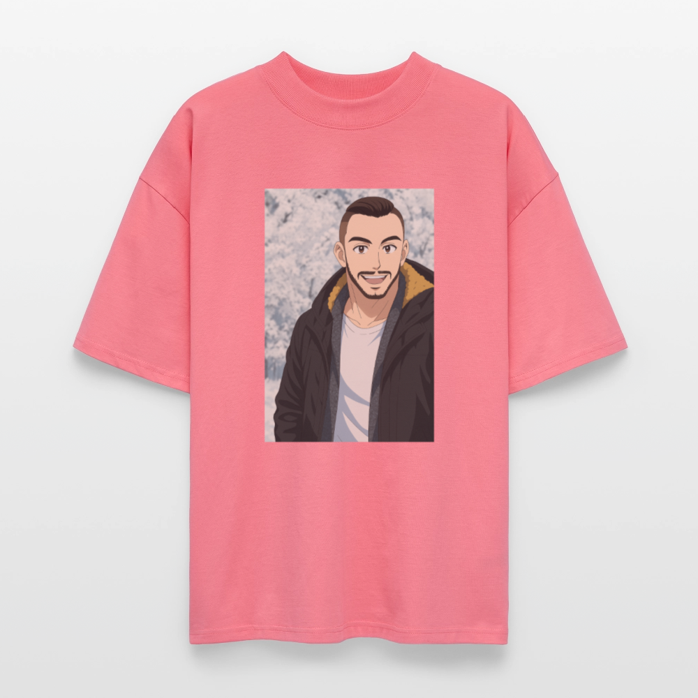 Dein persönliches Anime-Oversized Unisex Organic T-shirt Blaster – Individualisiertes Kunstwerk - pink joy