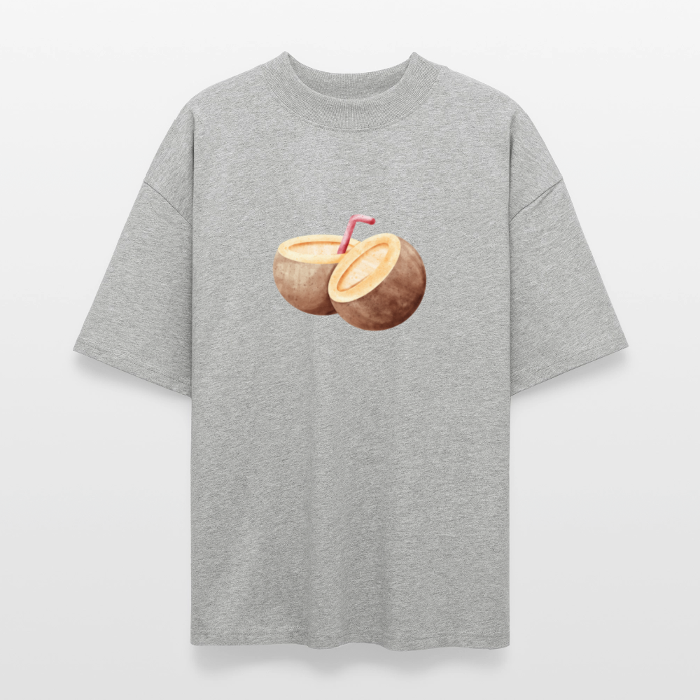♻️ 100% Bio Baumwolle Oversized T-Shirt - Grau meliert
