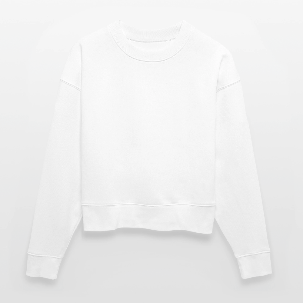 ♻️ Personalisierbares Cropped Frauen Bio-Sweatshirt - Weiß