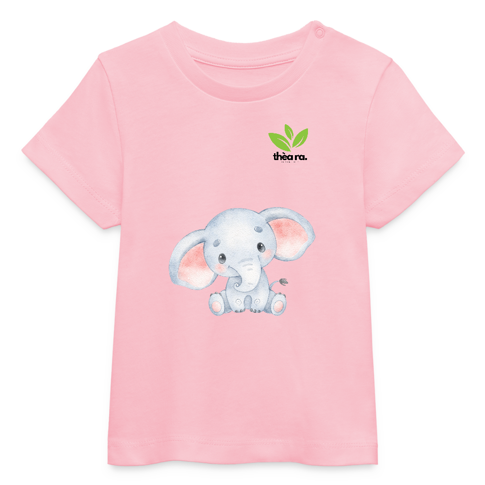 ♻️ Kinder 100% Bio-T-Shirt Baumwolle - Hellrosa