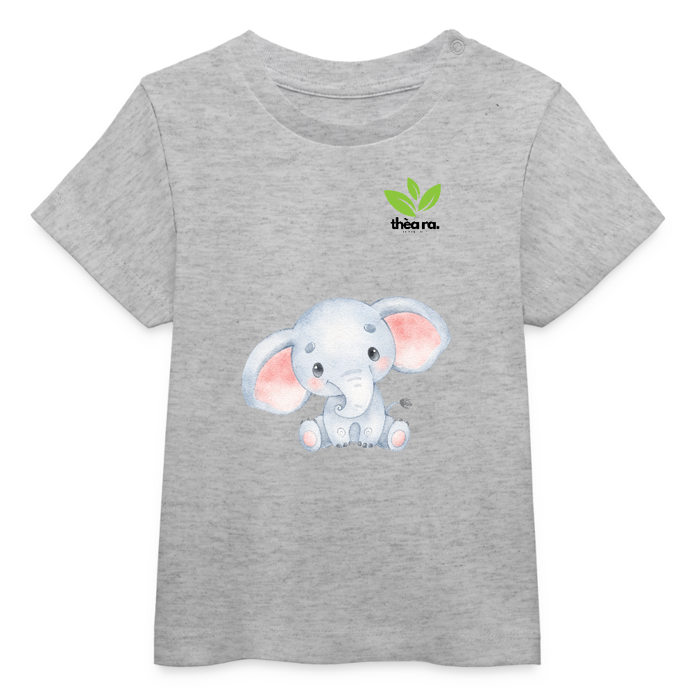 ♻️ Kinder 100% Bio-T-Shirt Baumwolle - Grau meliert