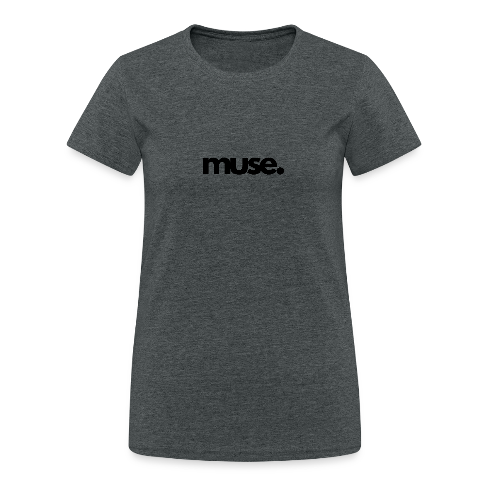 Frauen Heavy T-Shirt 100% Baumwolle - Dunkelgrau meliert