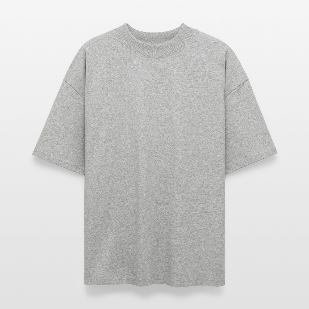 ♻️ Personalisierbares 100% Bio Baumwolle Oversized Unisex T-Shirt - Grau meliert