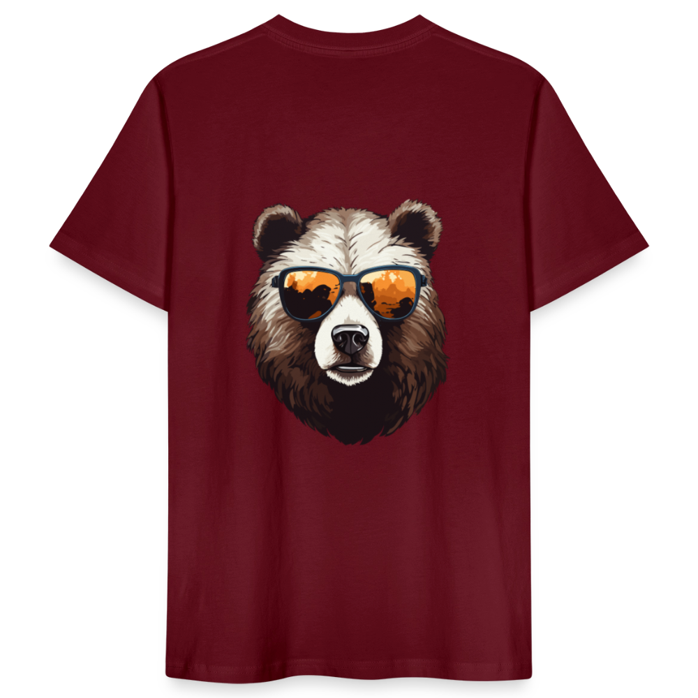 ♻️ 100% Bio Baumwolle T-Shirt - Burgunderrot
