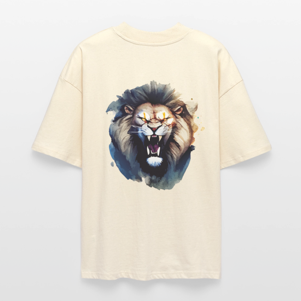 ♻️ 100% Bio Baumwolle Oversized T-Shirt - Weißgrau