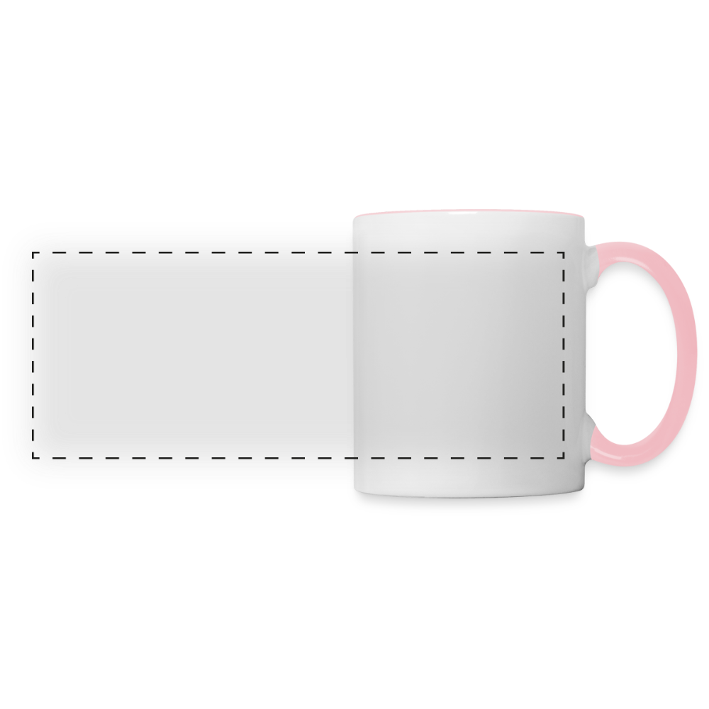 Personalisierbares Panoramatasse - Weiß/Pink