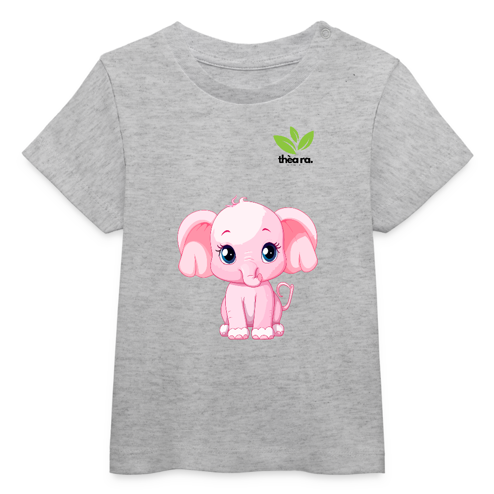 ♻️ Kinder 100% Bio-T-Shirt Baumwolle - Grau meliert