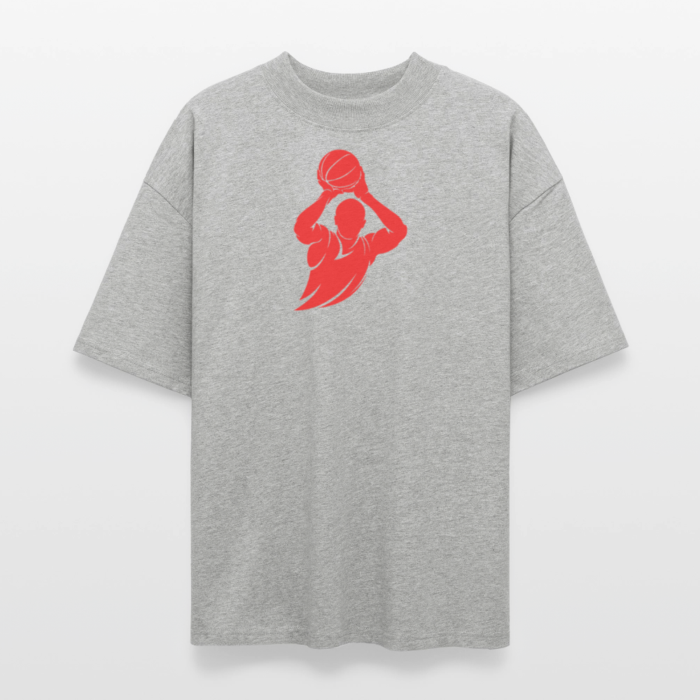 ♻️ 100% Bio Baumwolle Oversized T-Shirt - Grau meliert