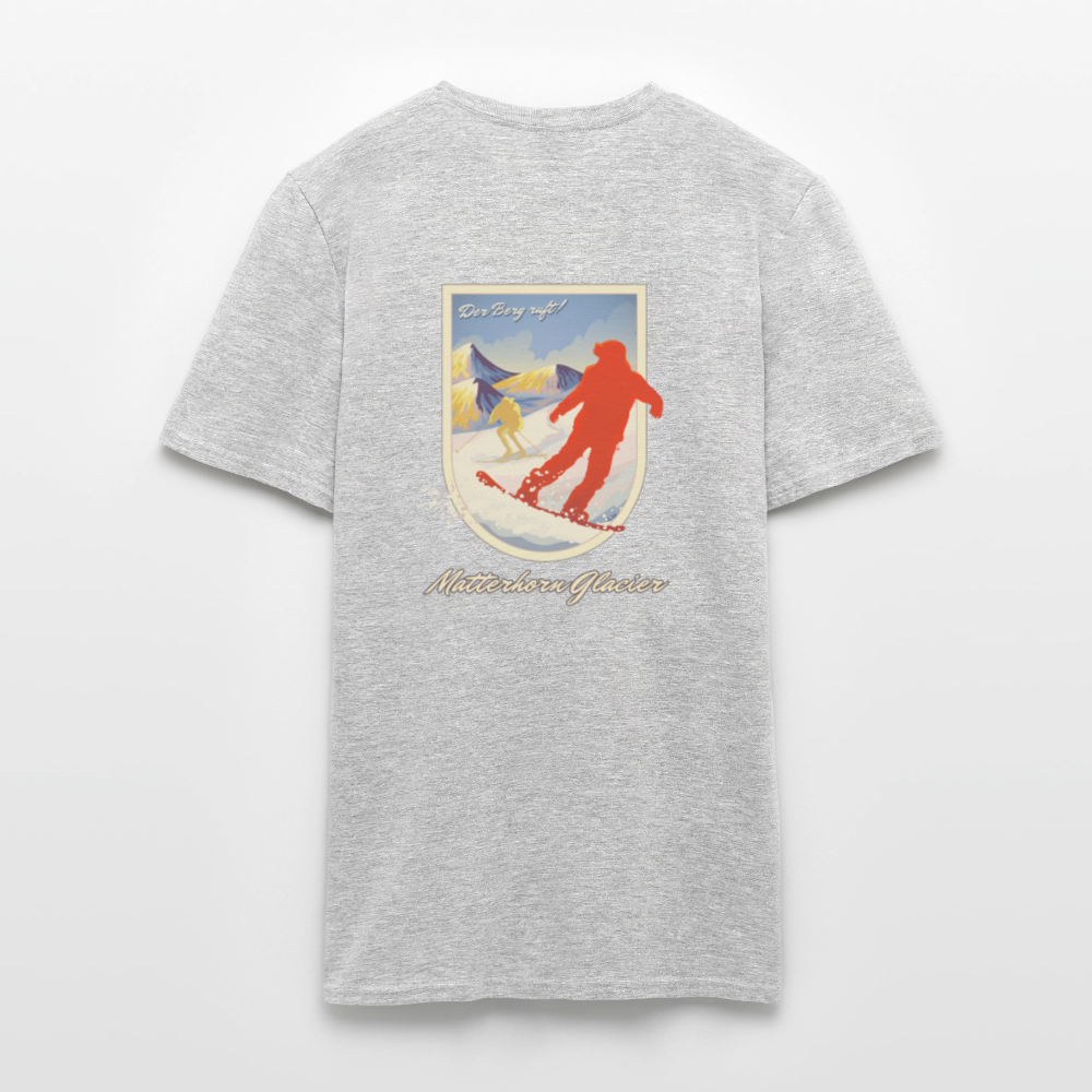 Herren-T-Shirt 100% Baumwolle - Grau meliert