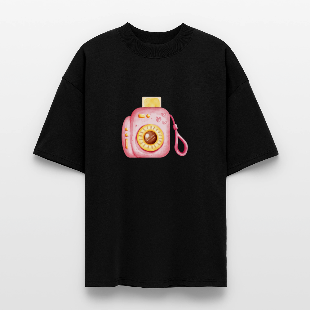 ♻️ 100% Bio Baumwolle Oversized T-Shirt - Schwarz