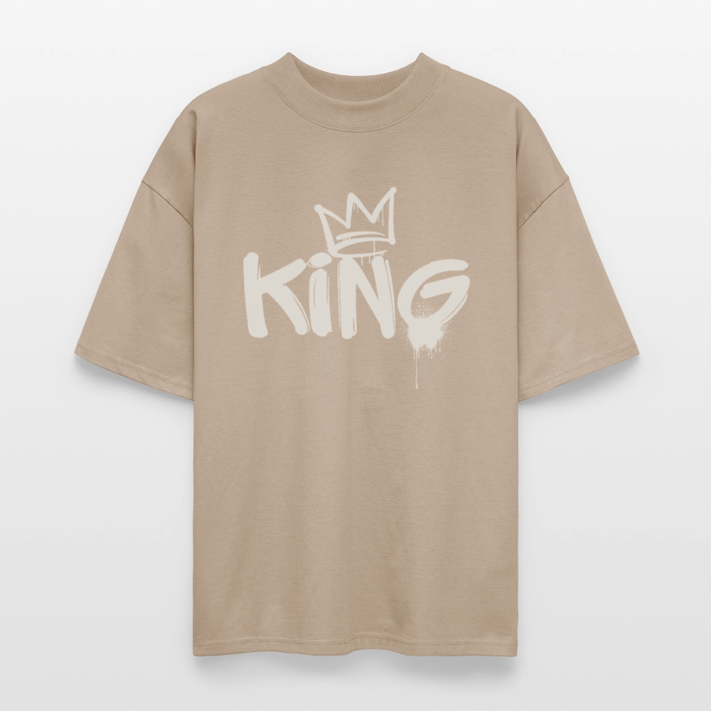 ♻️ 100% Bio Baumwolle Oversized Unisex T-Shirt - Steingrau