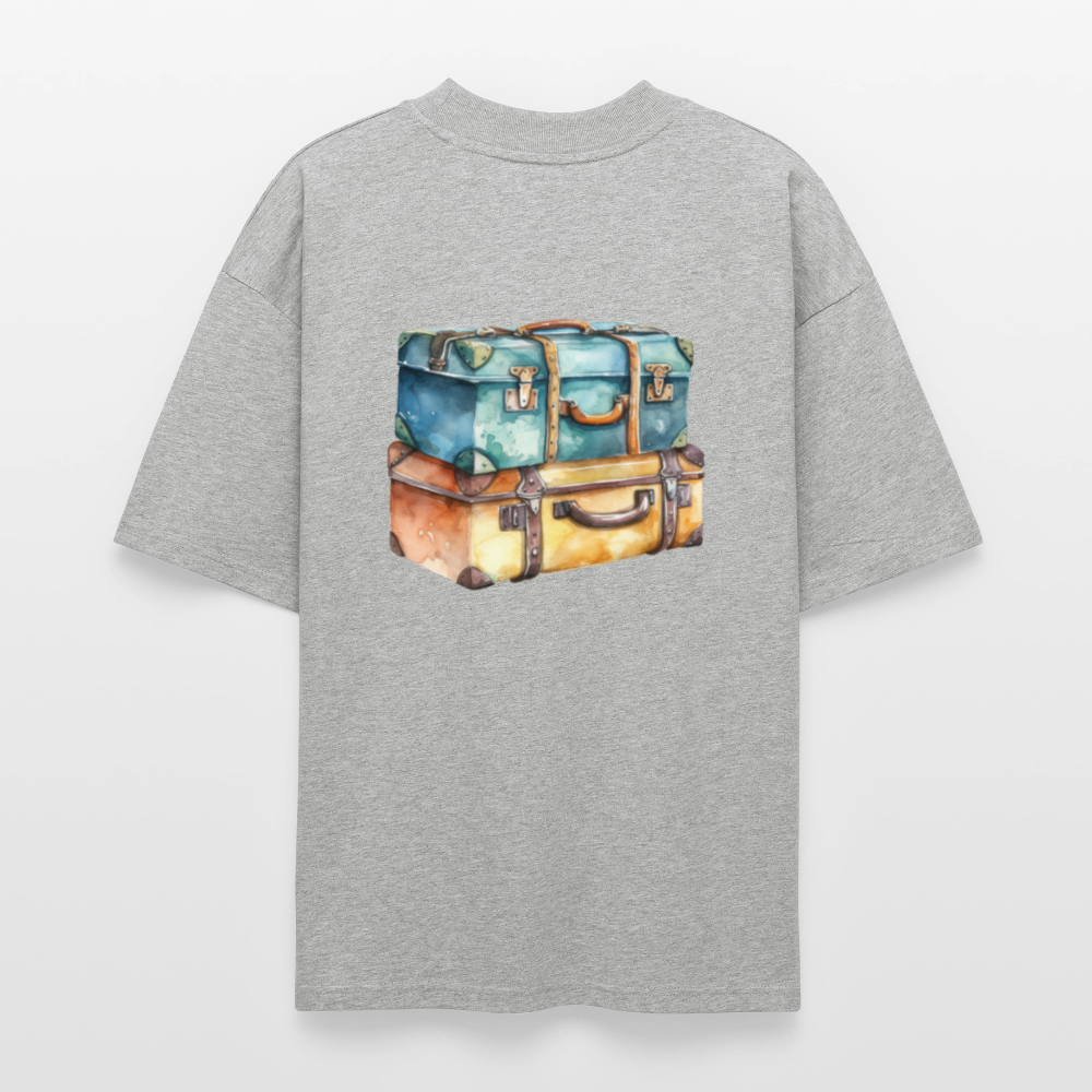 ♻️ 100% Bio Baumwolle Oversized T-Shirt - Grau meliert