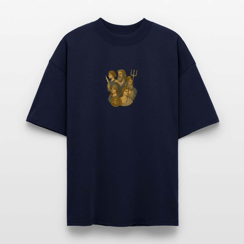 ♻️ 100% Bio Baumwolle Oversized T-Shirt Greece - Navy