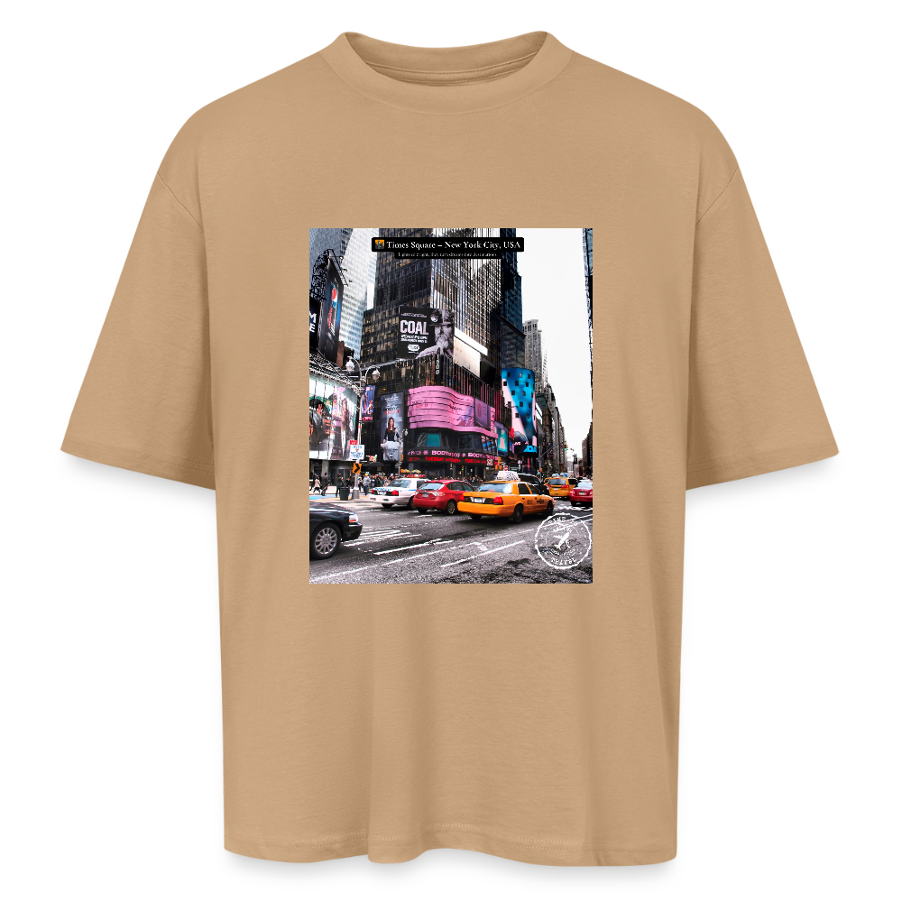 THÈA RA – "New York Moment" Oversized T-Shirt - beige