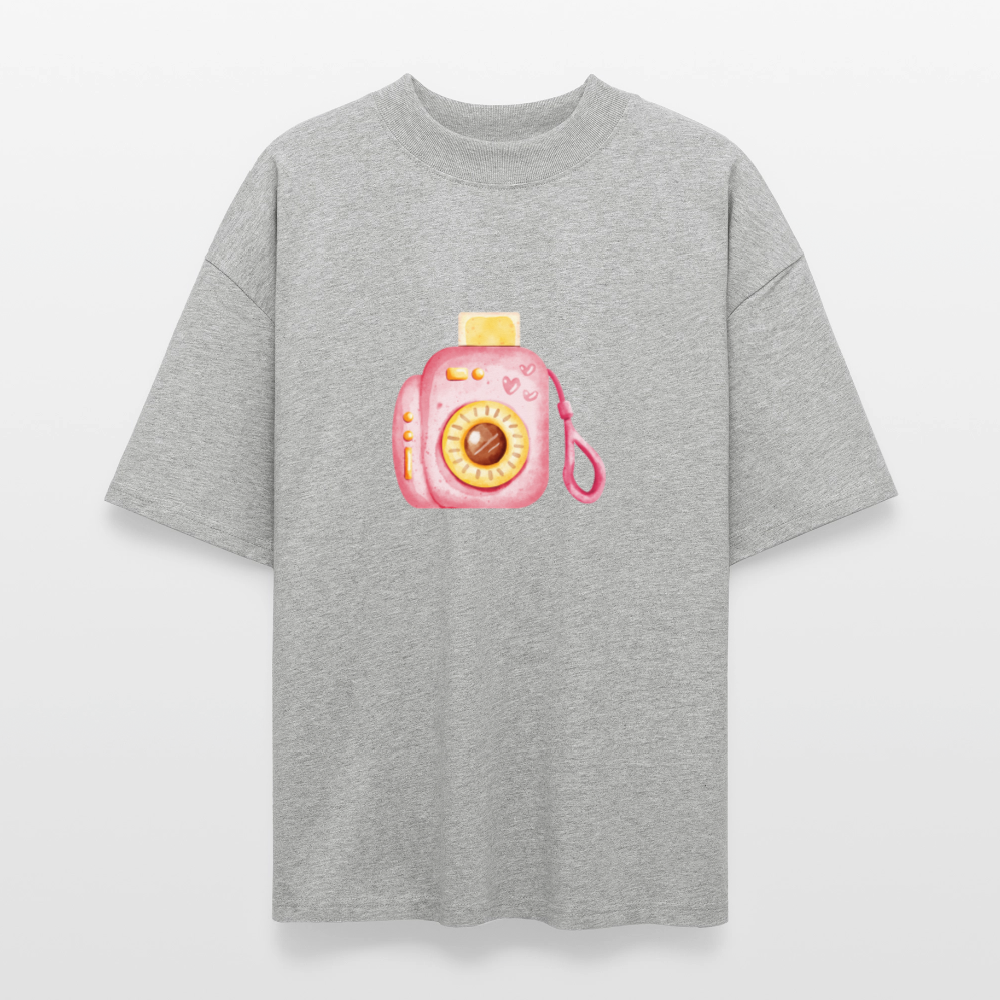 ♻️ 100% Bio Baumwolle Oversized T-Shirt - Grau meliert