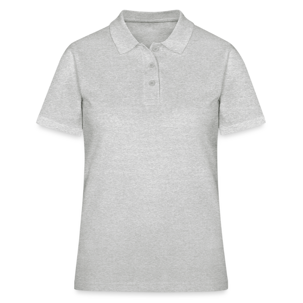Personalisierbares Frauen Poloshirt 100% Baumwolle - Grau meliert