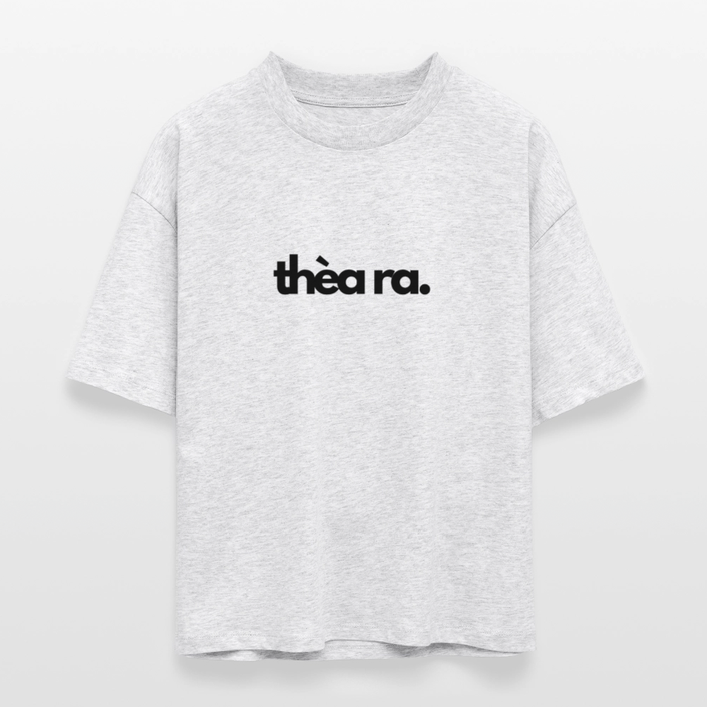 ♻️ 100% Bio Baumwolle Oversized Frauen T-Shirt - Weiß meliert