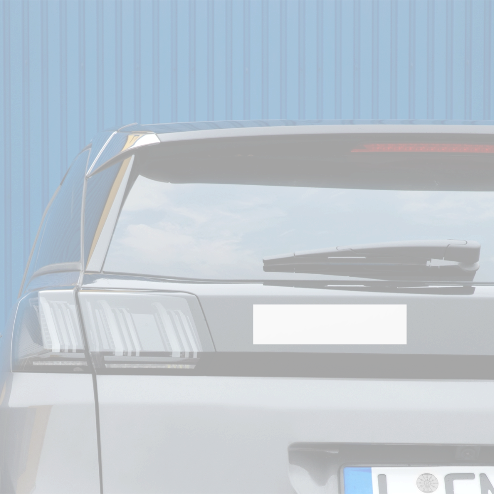 Personalisierbares Auto-Aufkleber - Mattweiß