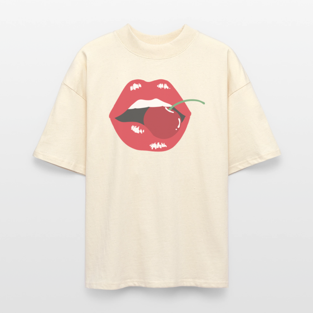 ♻️ 100% Bio Baumwolle Oversized T-Shirt - Weißgrau