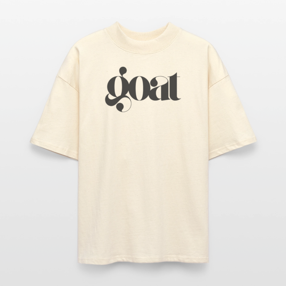 100% Bio Baumwolle Oversized Unisex T-Shirt - Weißgrau