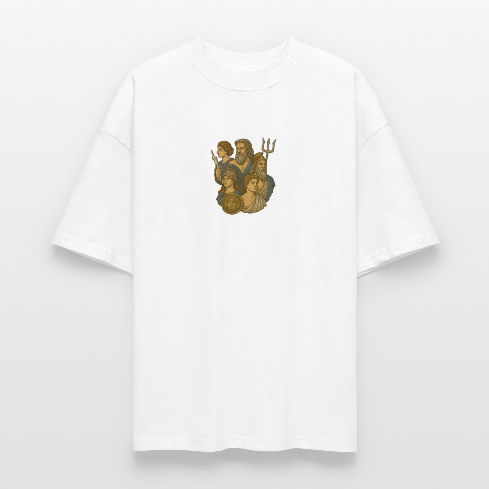 ♻️ 100% Bio Baumwolle Oversized T-Shirt Greece - Weiß