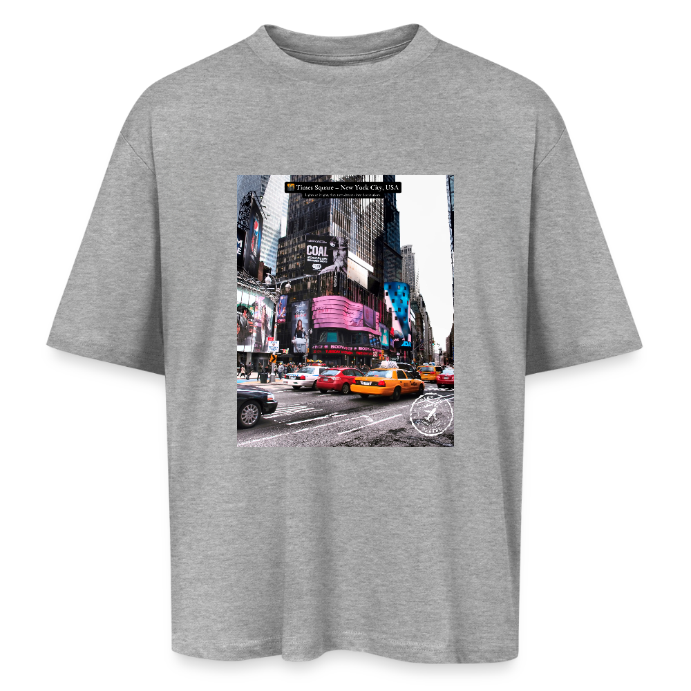 THÈA RA – "New York Moment" Oversized T-Shirt - heather grey