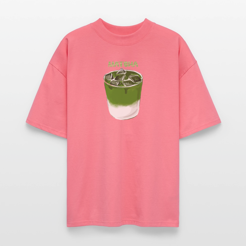 ♻️ 100 % Bio-Baumwolle – "Matcha Lovers" Oversized T-Shirt - Pink