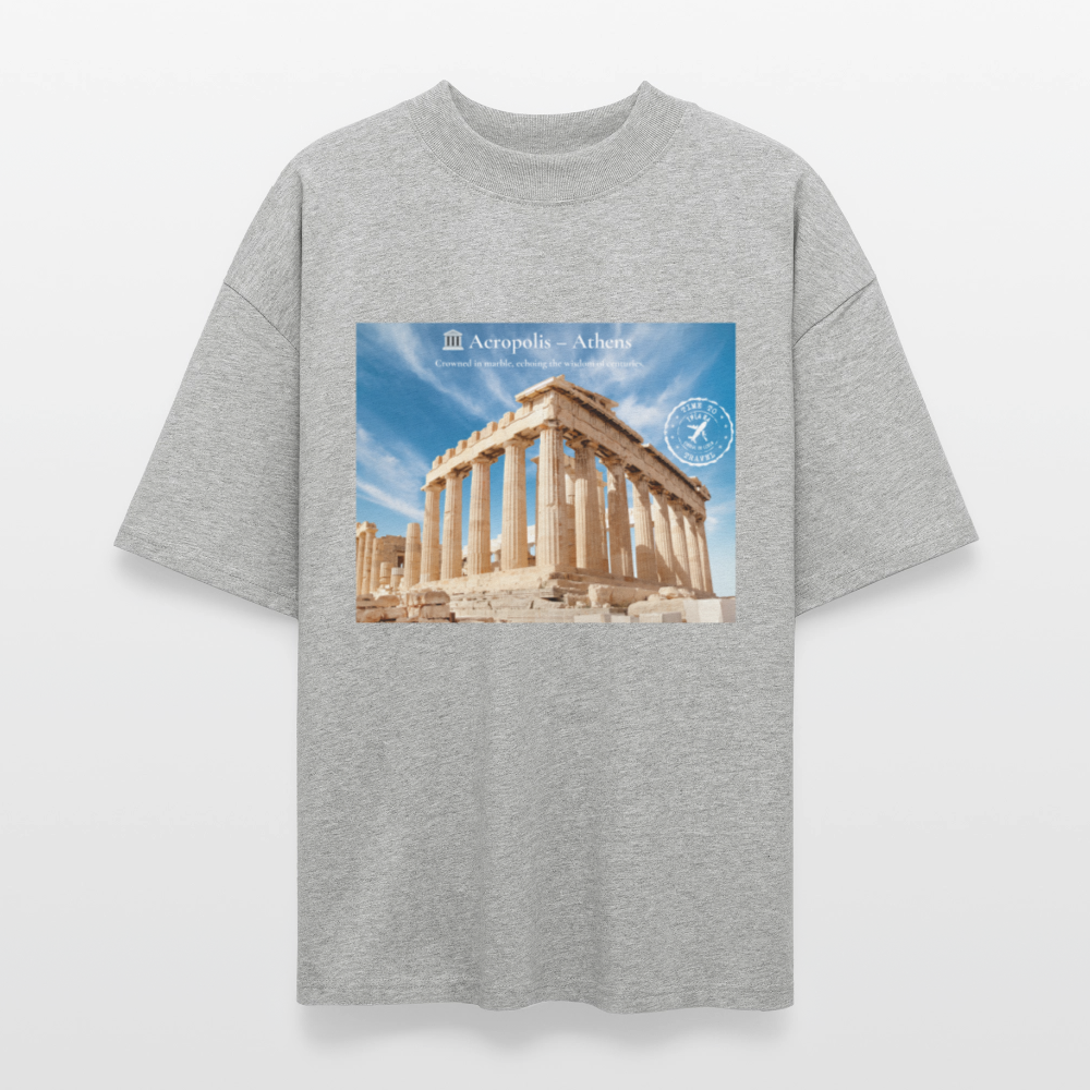 THÈA RA – "Athens Moment" Oversized Unisex Organic T-shirt Blaster - heather grey
