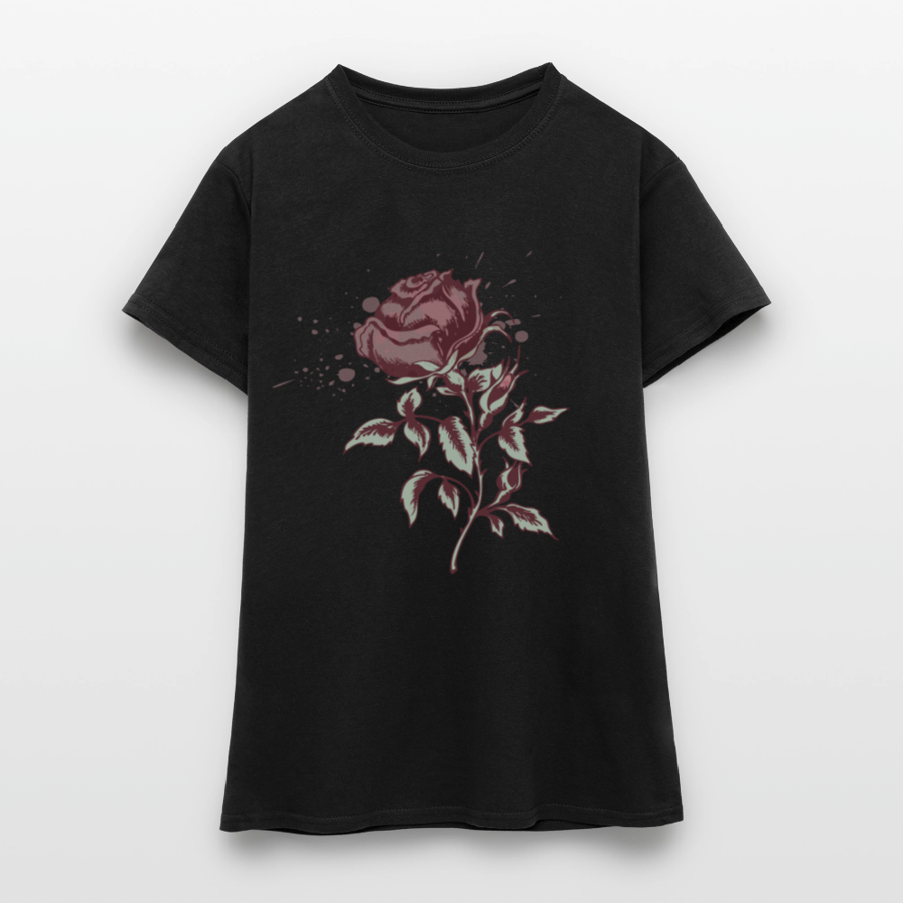 Frauen T-Shirt 100% Baumwolle - Schwarz