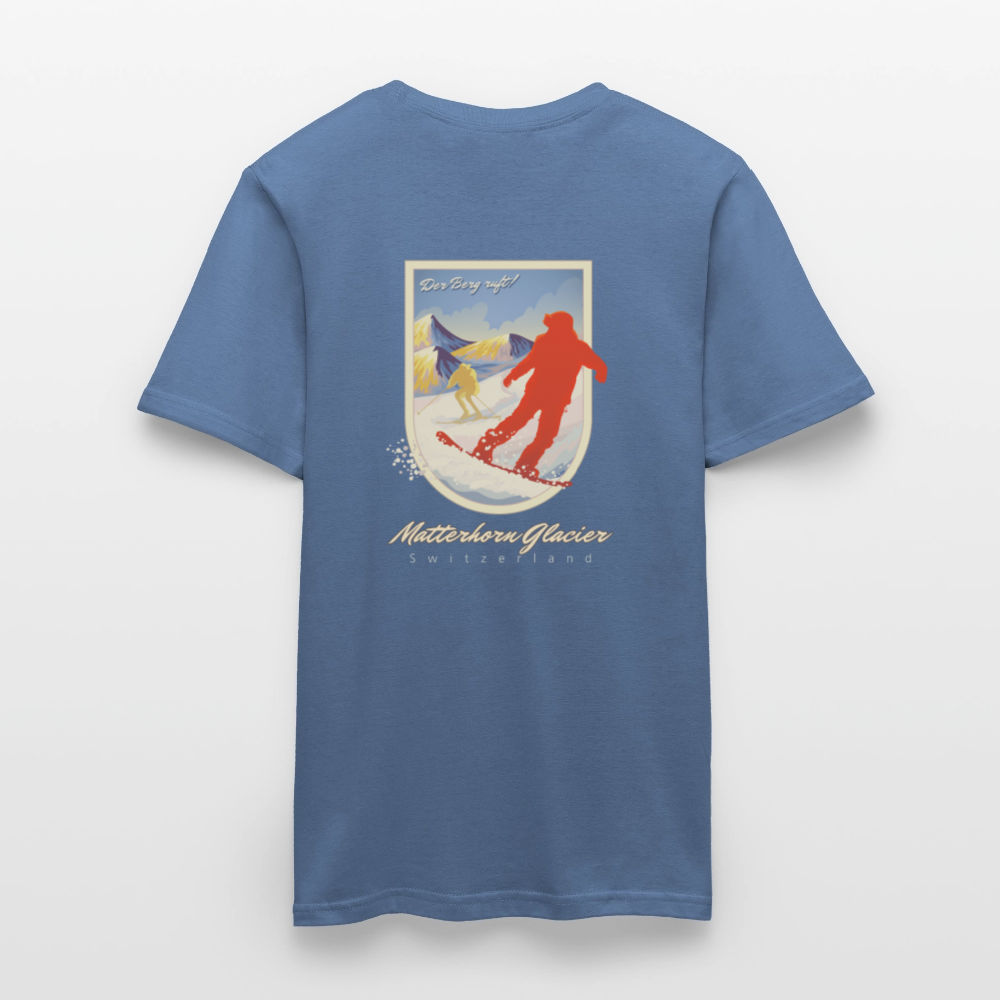 Herren-T-Shirt 100% Baumwolle - Taubenblau