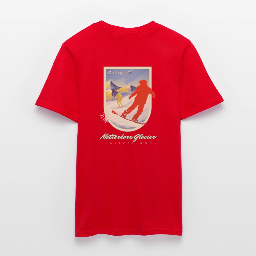 Herren-T-Shirt 100% Baumwolle - Rot