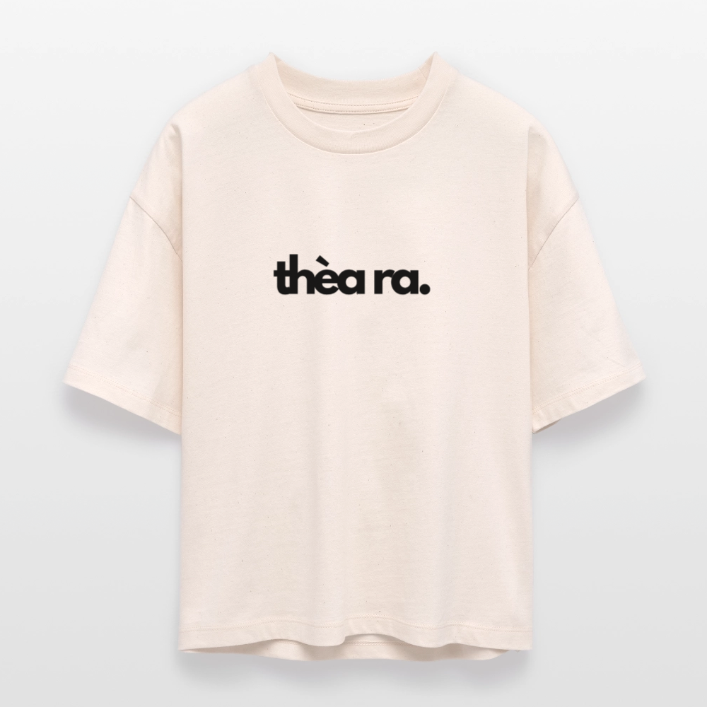 ♻️ 100% Bio Baumwolle Oversized Frauen T-Shirt - Weißgrau