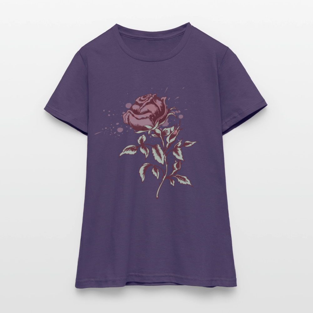 Frauen T-Shirt 100% Baumwolle - Dunkellila