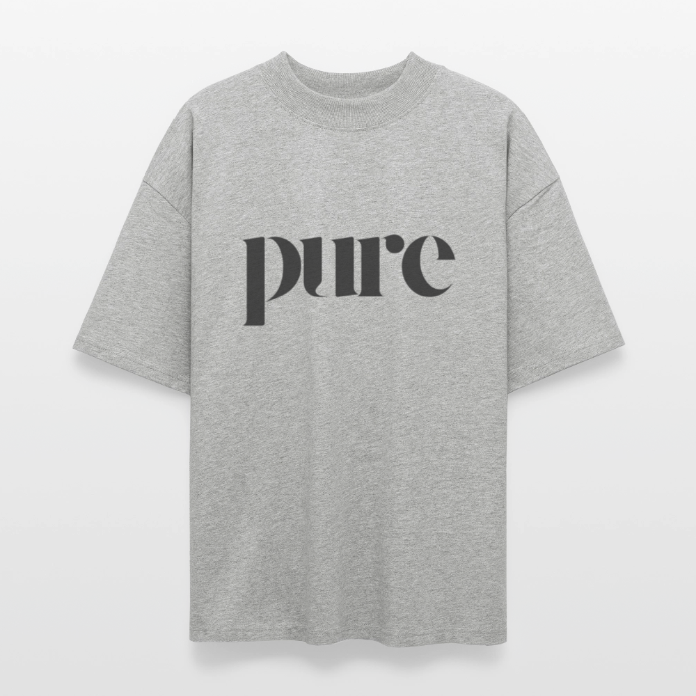 ♻️ 100% Bio Baumwolle Oversized Unisex T-Shirt - Grau meliert