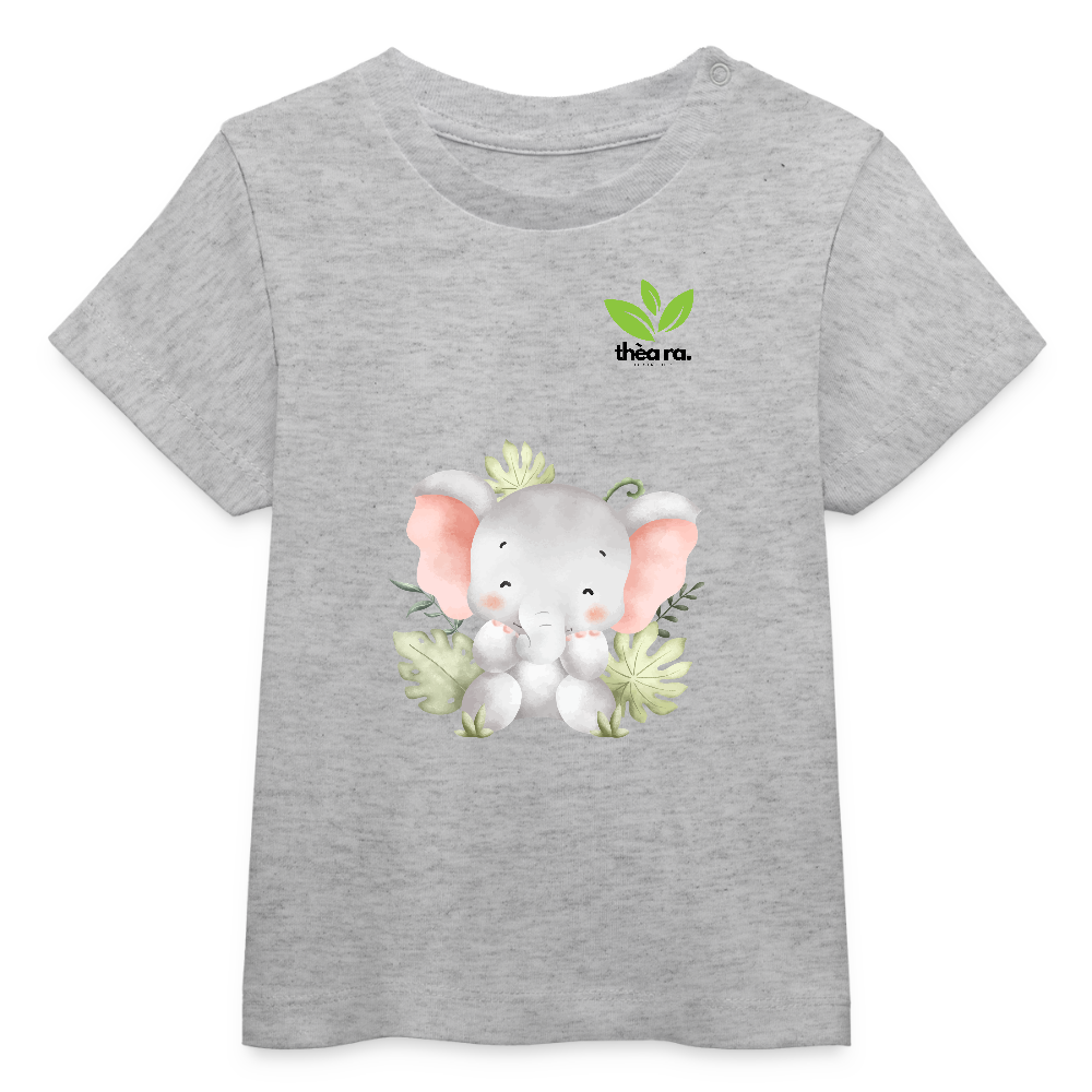 ♻️ Kinder 100% Bio-T-Shirt Baumwolle - Grau meliert