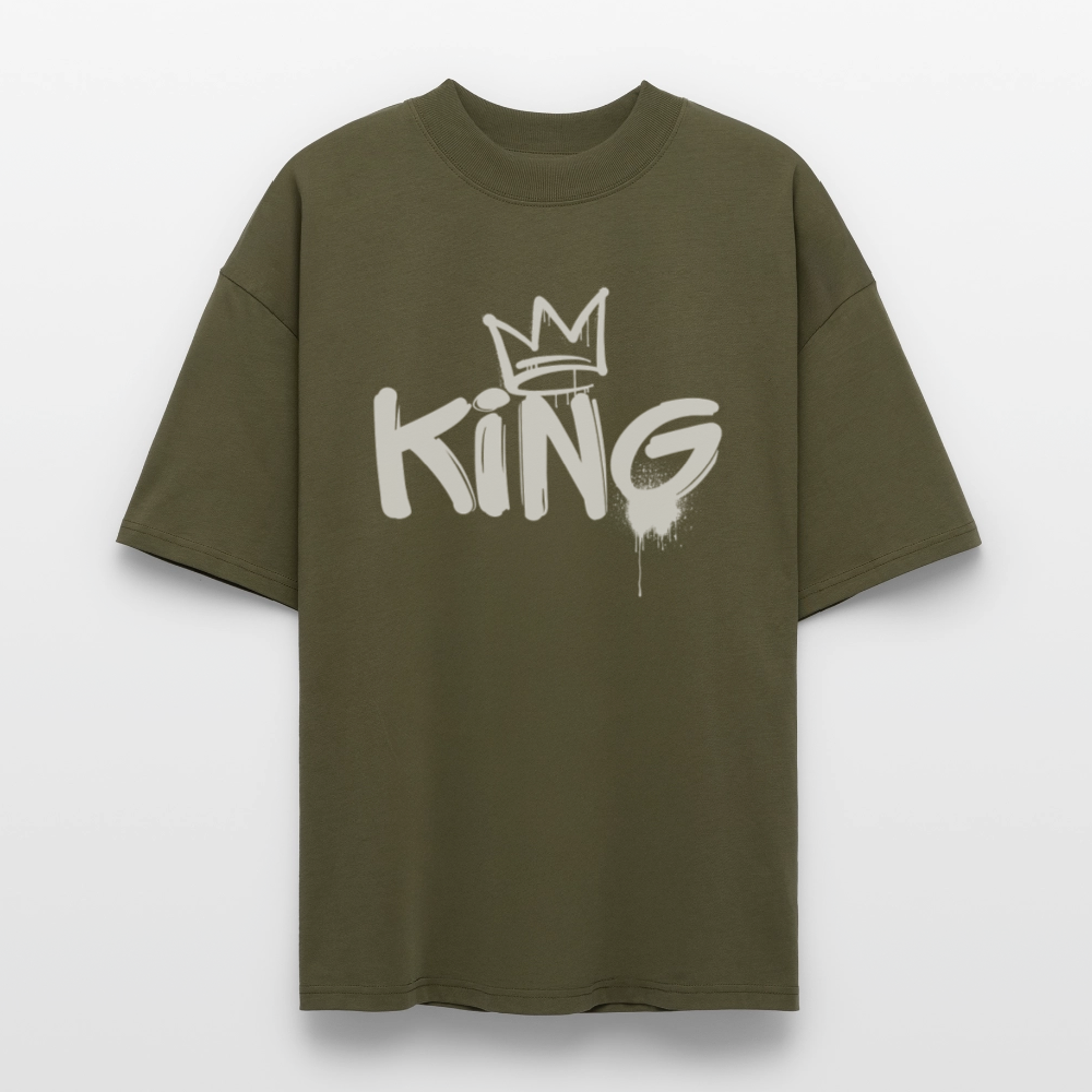 ♻️ 100% Bio Baumwolle Oversized Unisex T-Shirt - Khaki