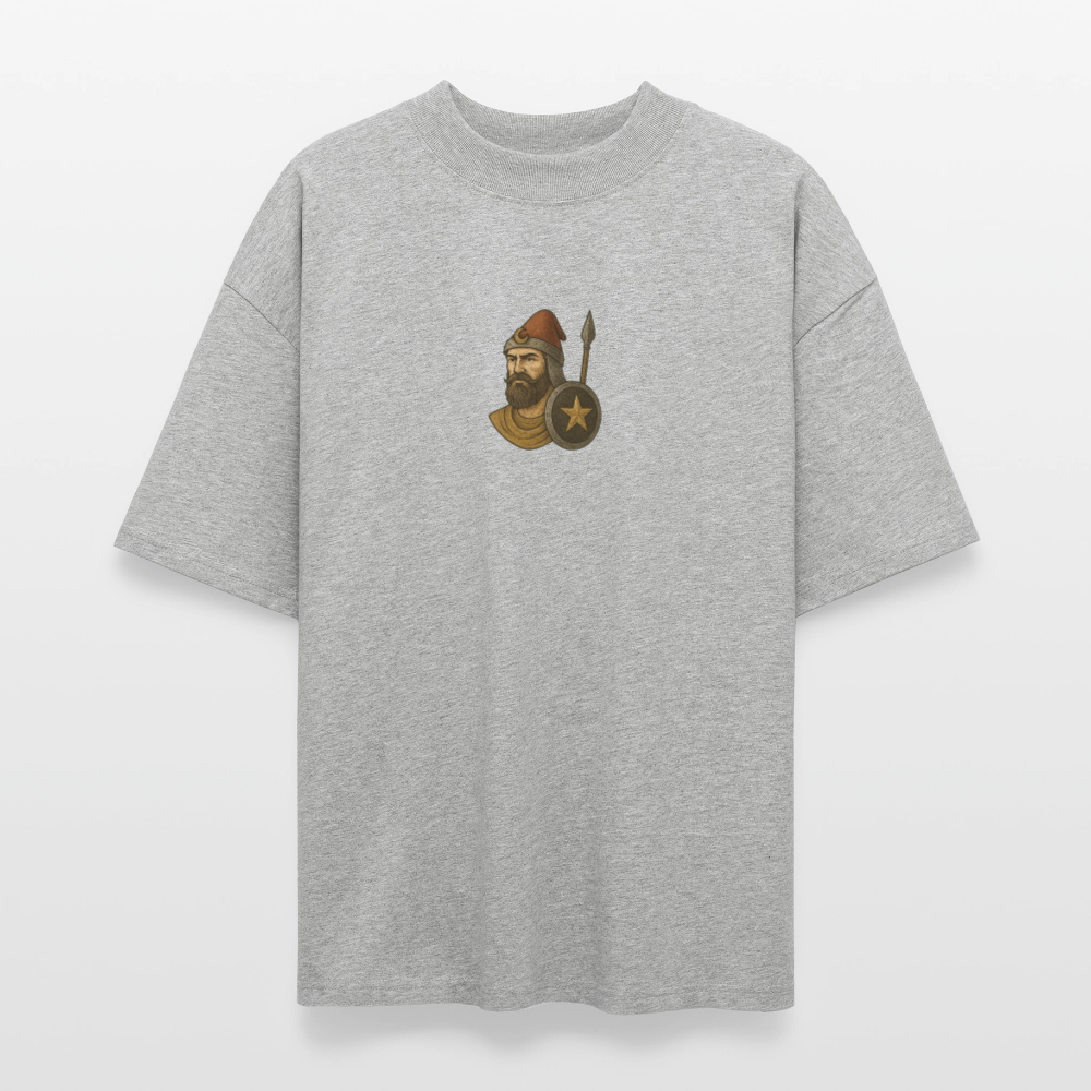 ♻️ 100% Bio Baumwolle Oversized T-Shirt Türkiye - Grau meliert