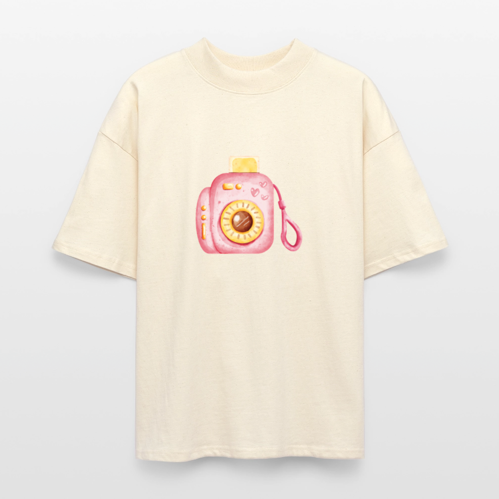 ♻️ 100% Bio Baumwolle Oversized T-Shirt - Weißgrau