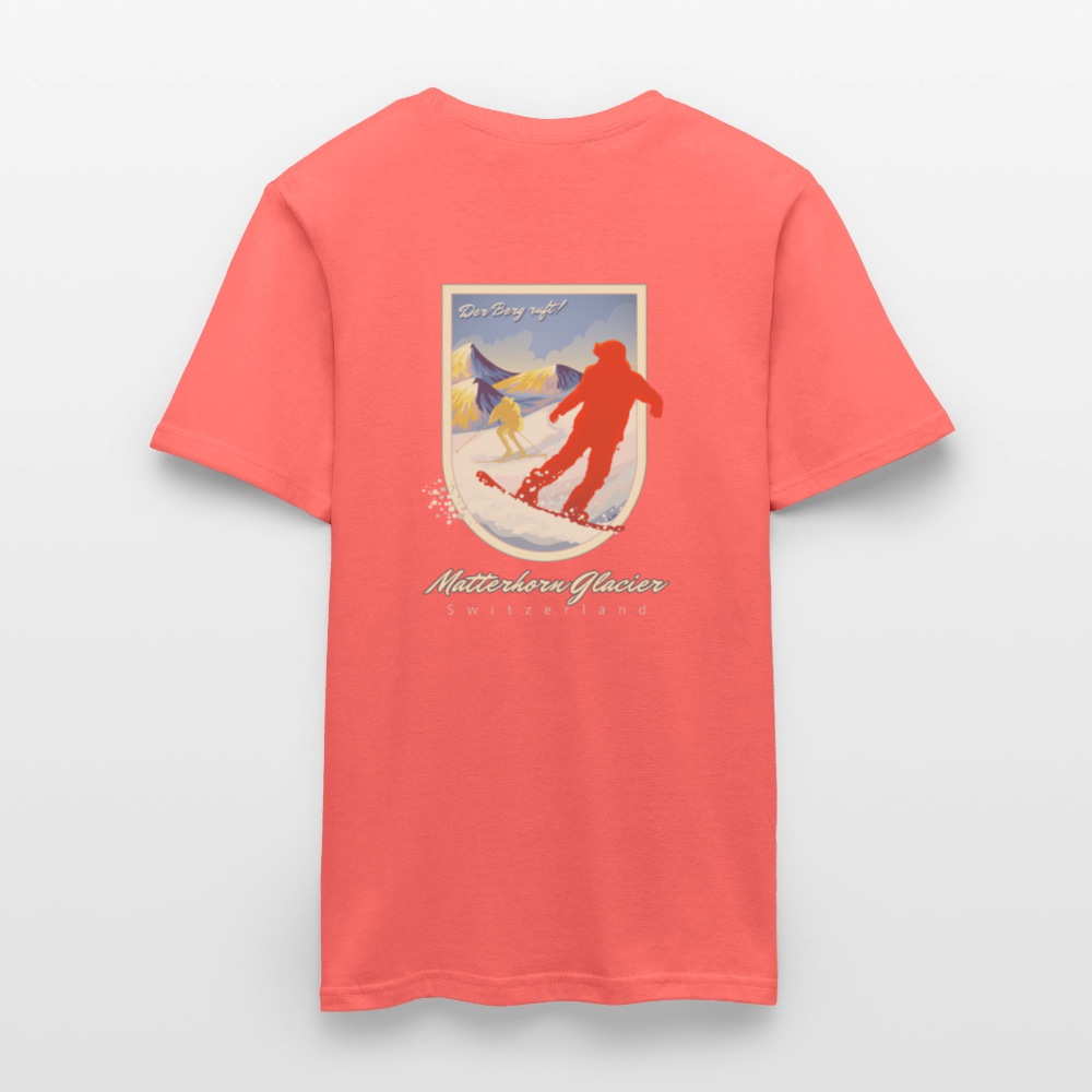 Herren-T-Shirt 100% Baumwolle - Koralle