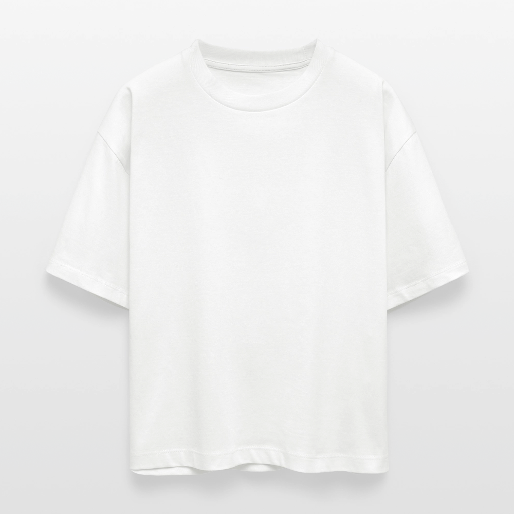 ♻️ Personalisierbares Frauen Boxy 100% Bio Baumwolle T-Shirt - Weiß
