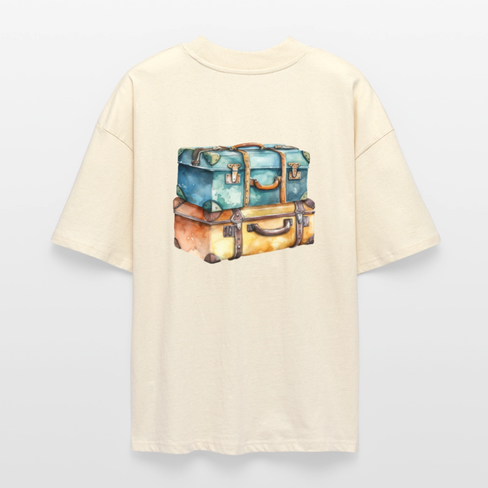♻️ 100% Bio Baumwolle Oversized T-Shirt - Weißgrau
