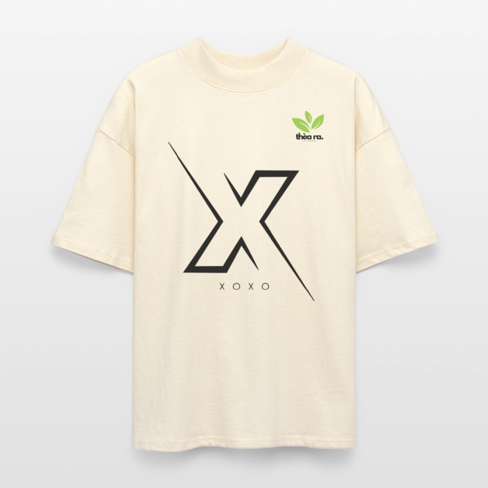 ♻️ 100% Bio Baumwolle Oversized T-Shirt - Weißgrau