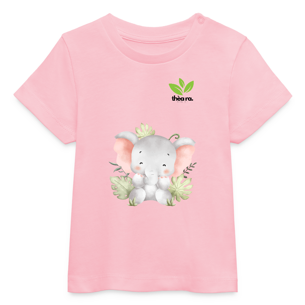 ♻️ Kinder 100% Bio-T-Shirt Baumwolle - Hellrosa