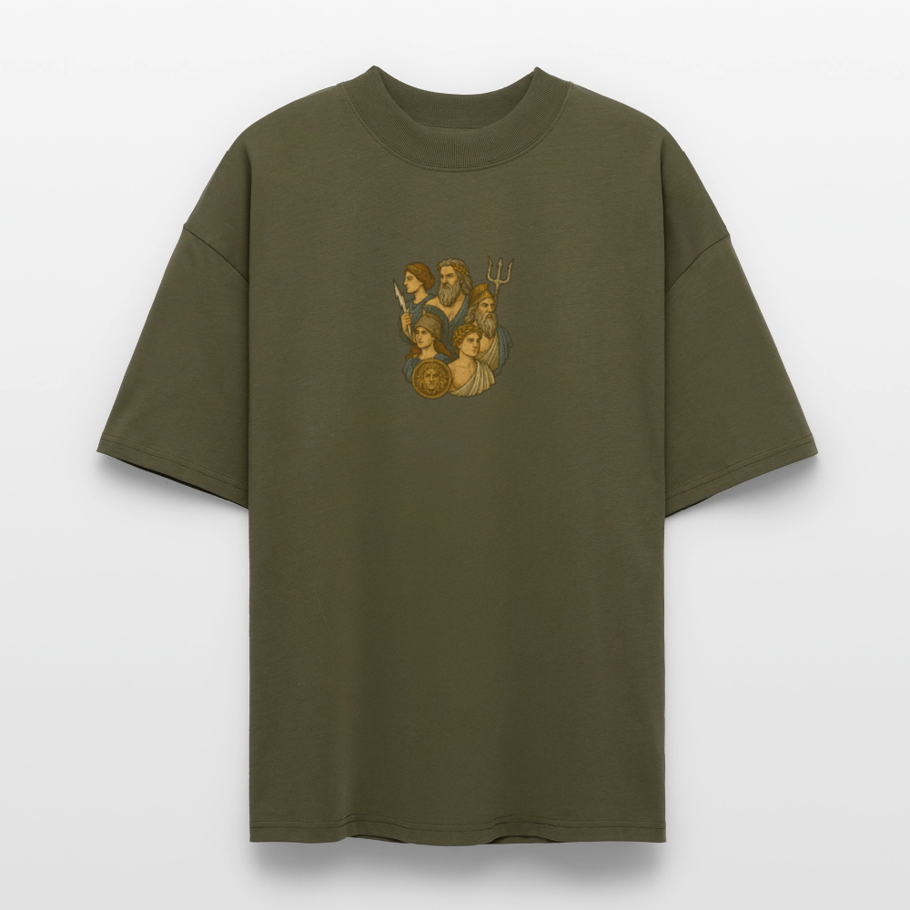 ♻️ 100% Bio Baumwolle Oversized T-Shirt Greece - Khaki
