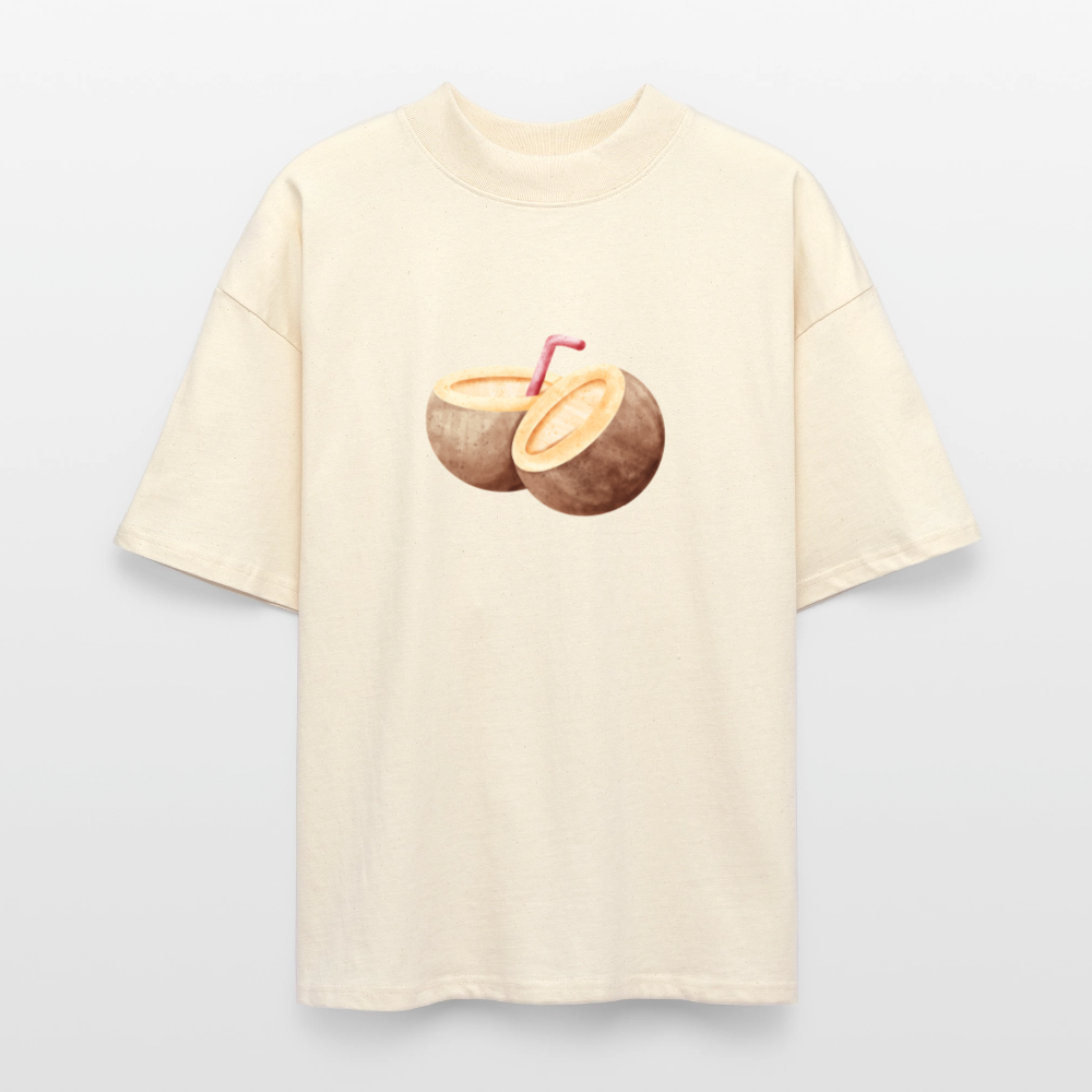 ♻️ 100% Bio Baumwolle Oversized T-Shirt - Weißgrau