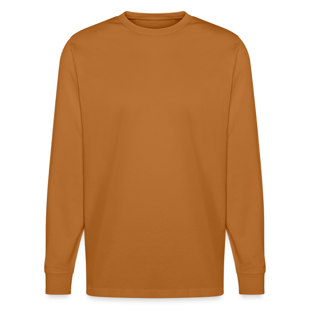Personalisierbares Unisex 100% BIO Baumwolle-Langarmshirt - Herbstorange