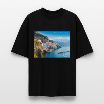THÈA RA – "Amalfi Moment" Oversized Unisex Organic T-shirt Blaster - black