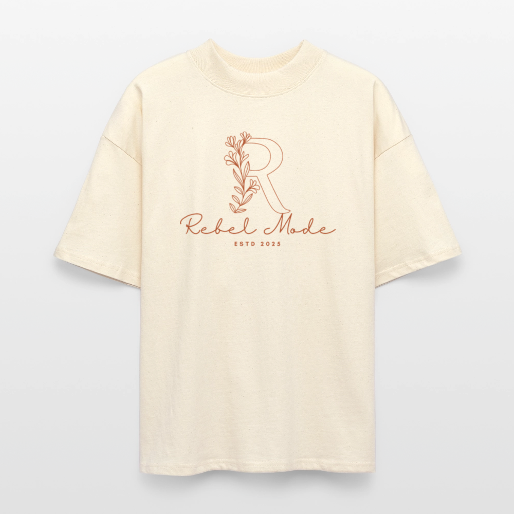 ♻️ 100% Bio Baumwolle Oversized T-Shirt - Weißgrau